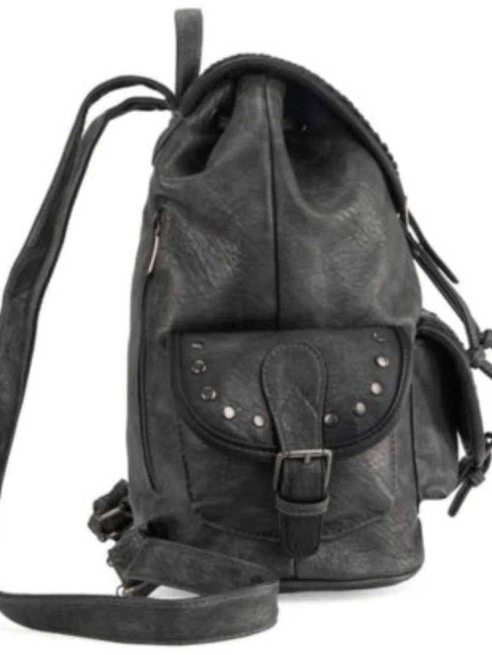 Montana West Stone Wash Backpack, Dark Gray NWT